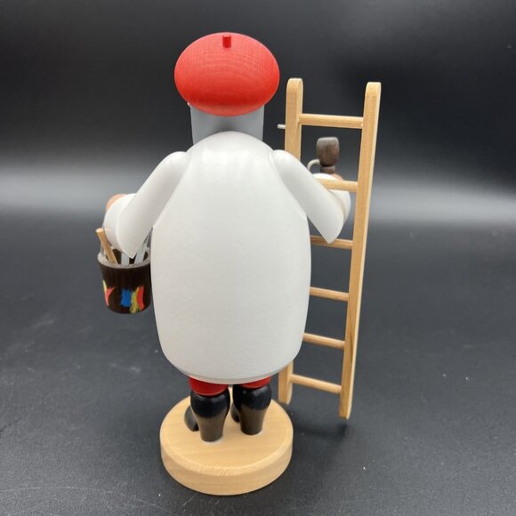 Erzgebirge Smoker Painter Maler Ladder 7" Karl Werner Germany Vintage Handmade - Picture 3 of 13